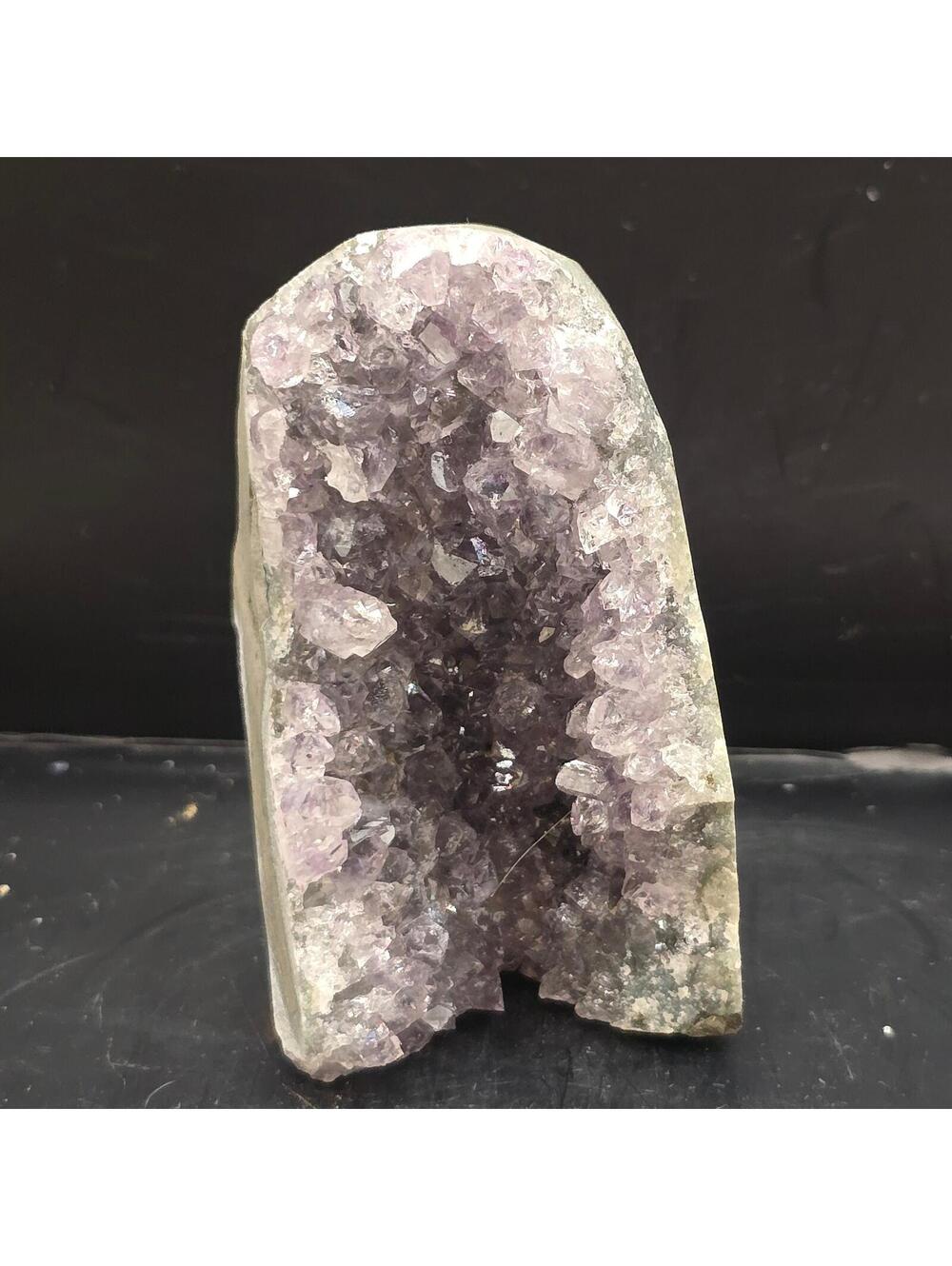 278. Amethyst Druzy Natural Crystal Cut Base 2.75"